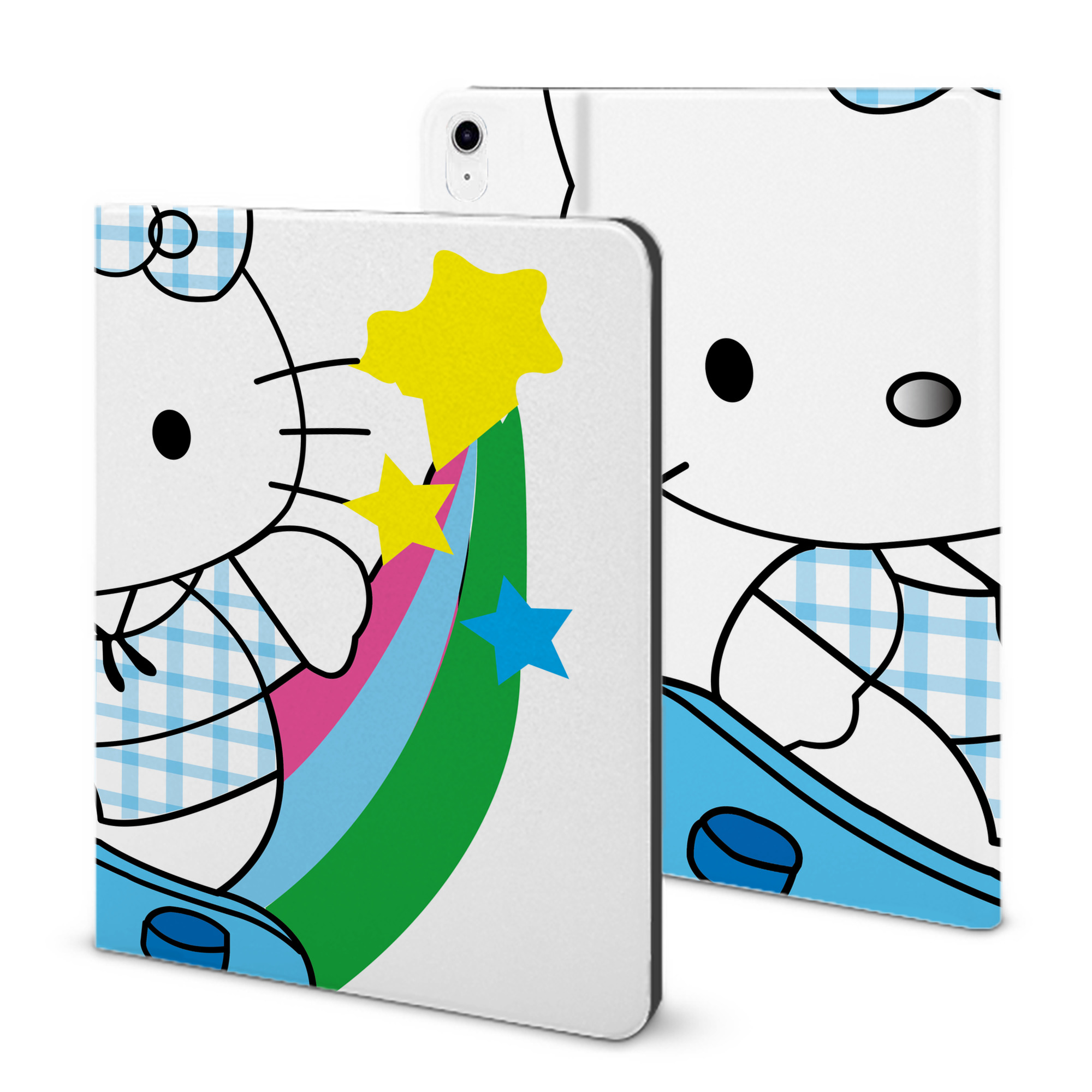 （画像用） Hello Kitty ハローキティ IPad ケース ブック型 PUレザー TPU 耐衝撃 軽量 薄型 ペン収納なし 全面保護 IPad 各モデル対応
